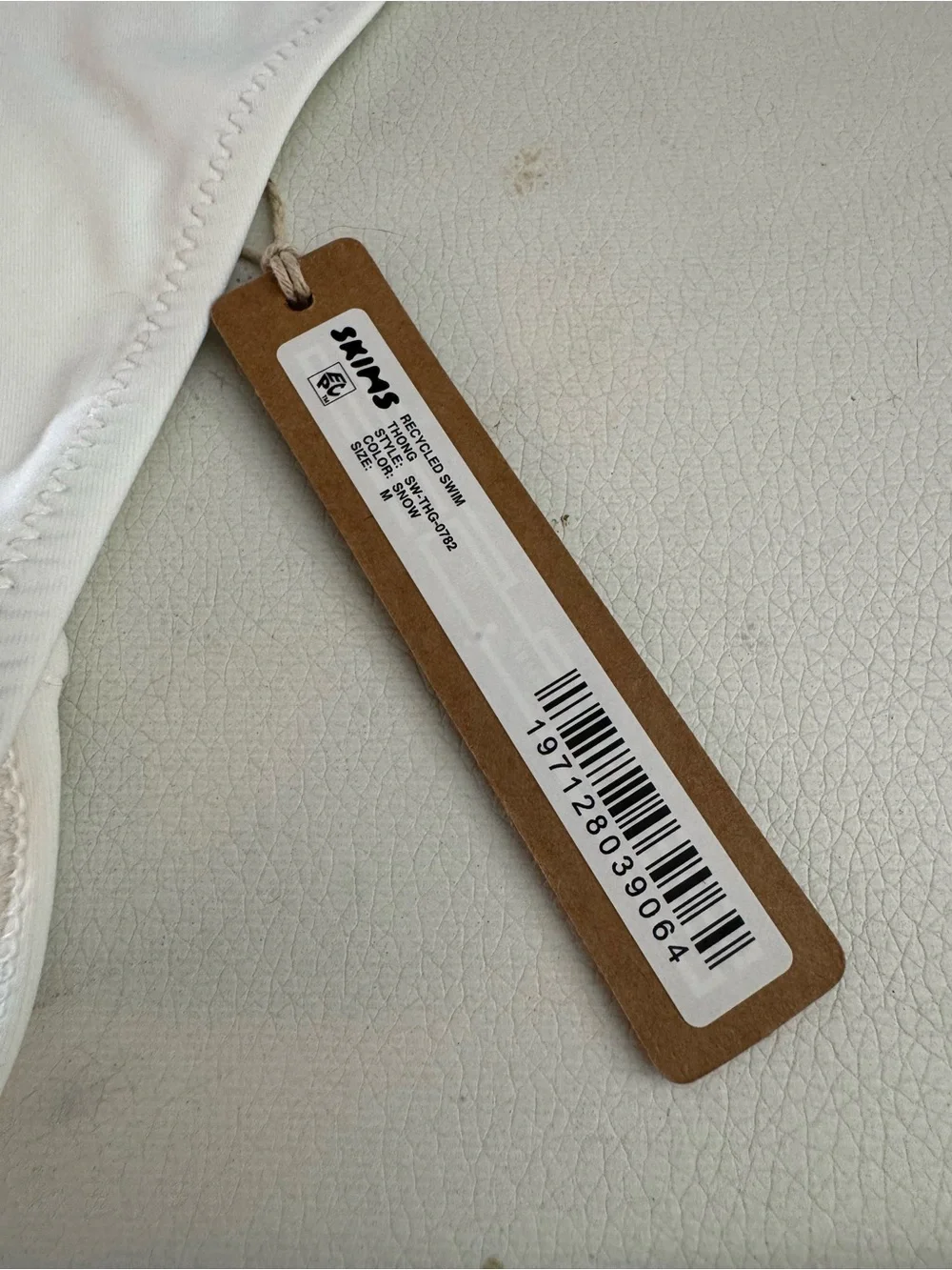 SKIMS Micro Scoop Top & Thong Bikini Set - Snow
